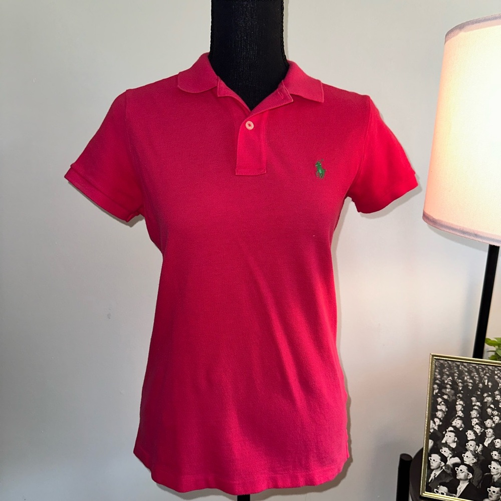 Ralph Lauren Pink The Skinny Short Sleeve Polo